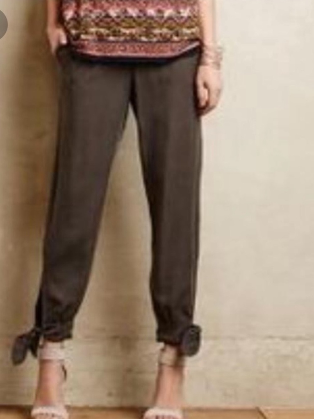 Anthropologie amadi joggers grey lightweight boho minimalist size XS petite